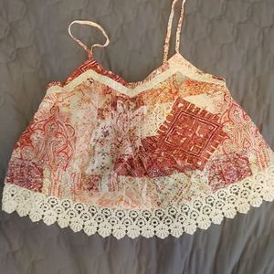 Garage crop top sz XS with lace